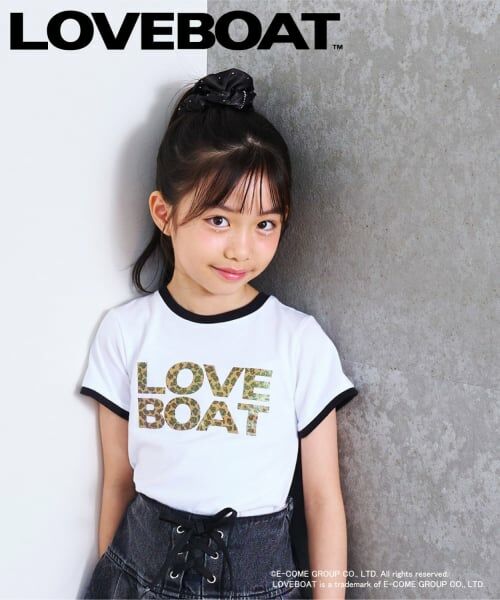 minimal / ミニマル Tシャツ | 【親子リンク】LOVEBOATリンガーTシャツ(オフ ホワイト)
