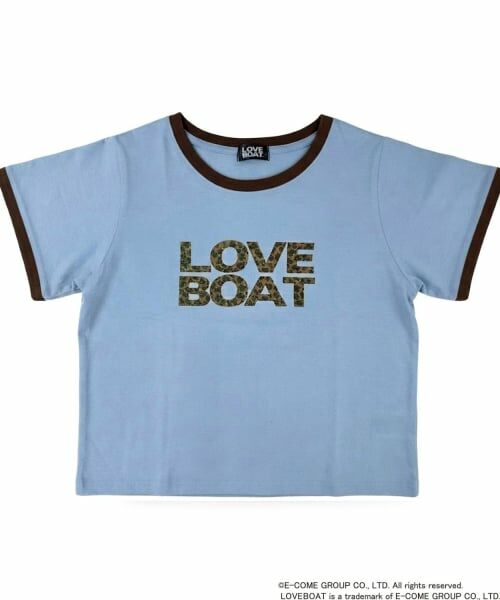 minimal / ミニマル Tシャツ | 【親子リンク】LOVEBOATリンガーTシャツ（レディース）（サックス）