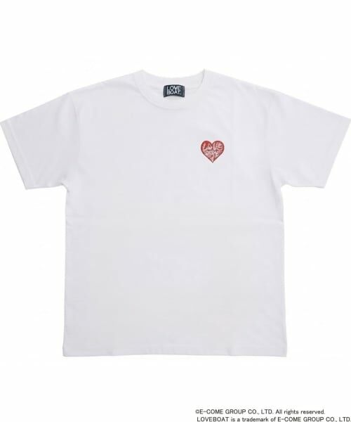 minimal / ミニマル Tシャツ | 【親子リンク】LOVEBOATルーズTシャツ（レディース）（オフ ホワイト）