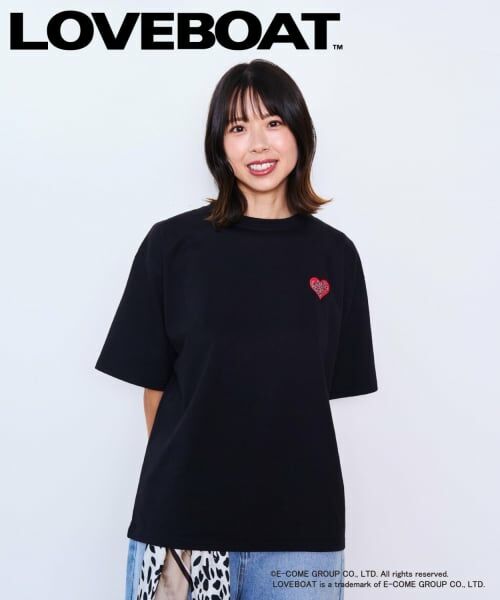 minimal / ミニマル Tシャツ | 【親子リンク】LOVEBOATルーズTシャツ（レディース）（黒）