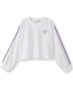 minimal / ミニマル Tシャツ | 【防汚加工】クロップドバックハート袖ライン長袖Tシャツ