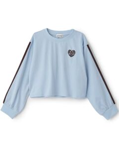 minimal / ミニマル Tシャツ | 【防汚加工】クロップドバックハート袖ライン長袖Tシャツ