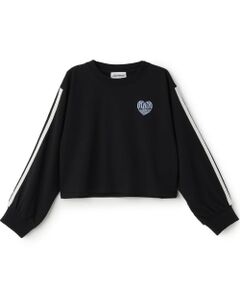 minimal / ミニマル Tシャツ | 【防汚加工】クロップドバックハート袖ライン長袖Tシャツ