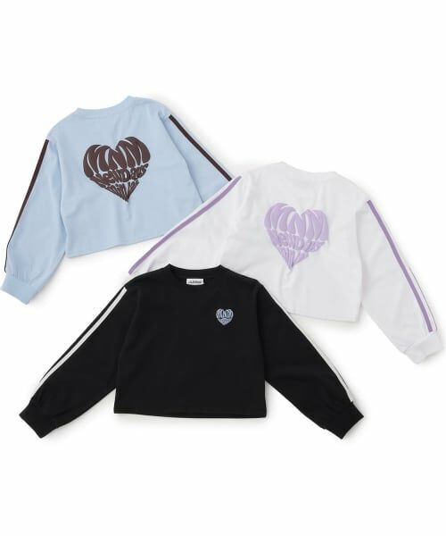 minimal / ミニマル Tシャツ | 【防汚加工】クロップドバックハート袖ライン長袖Tシャツ | 詳細9