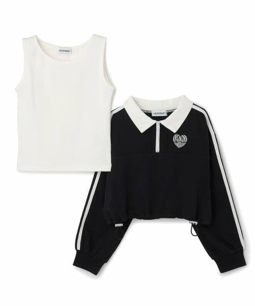 minimal / ミニマル Tシャツ | 【防汚加工】クロップドハーフジップインナーセット | 詳細11