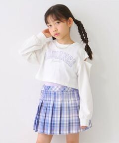 minimal / ミニマル Tシャツ | 【インナーつき】クロップド肩開き長袖Tシャツセット