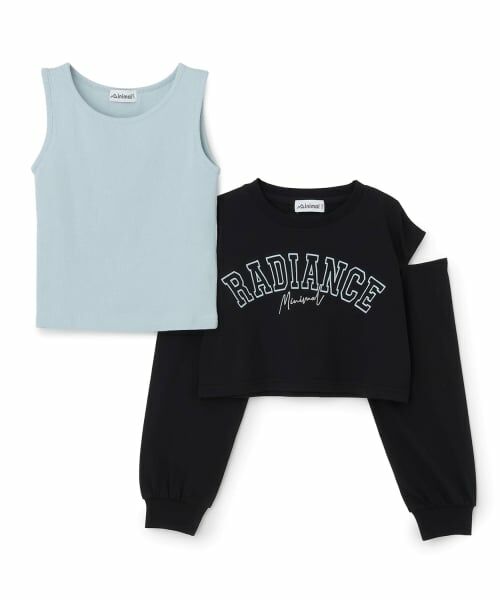 minimal / ミニマル Tシャツ | 【インナーつき】クロップド肩開き長袖Tシャツセット | 詳細11