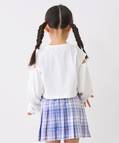 minimal / ミニマル Tシャツ | 【インナーつき】クロップド肩開き長袖Tシャツセット | 詳細2