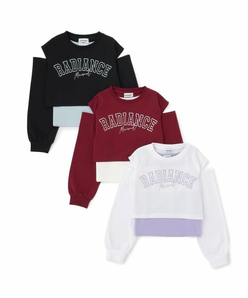 minimal / ミニマル Tシャツ | 【インナーつき】クロップド肩開き長袖Tシャツセット | 詳細5