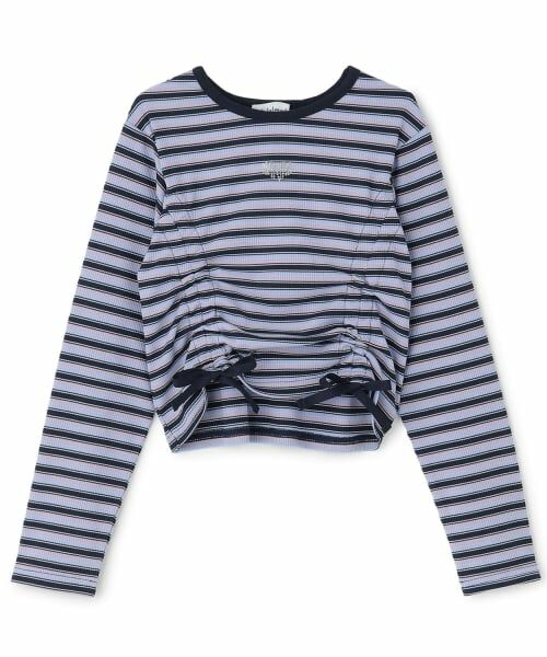 minimal / ミニマル Tシャツ | テレコドロスト長袖Tシャツ(紺)