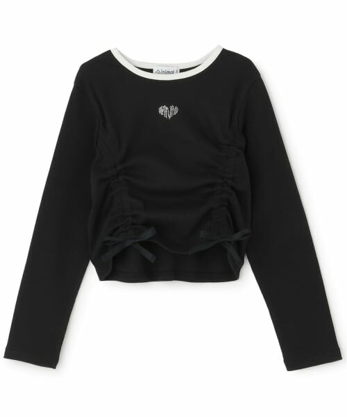 minimal / ミニマル Tシャツ | テレコドロスト長袖Tシャツ(黒)