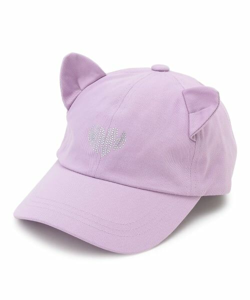 minimal / ミニマル キャップ | 【UV】ラインストーンネコミミキャップ（ラベンダー）