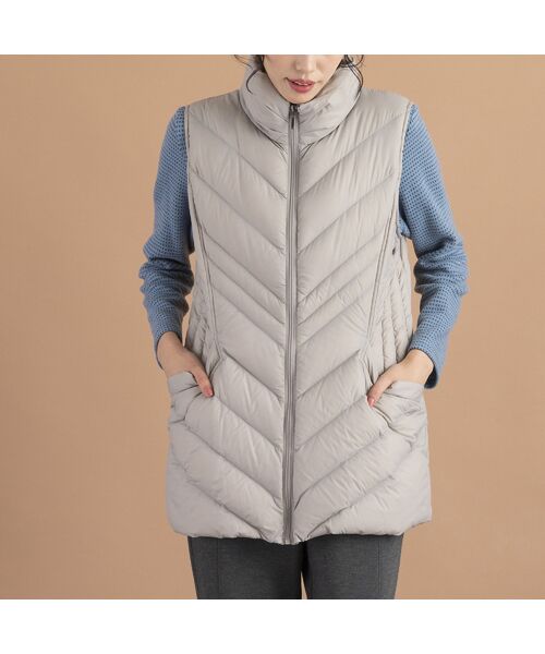 セール 軽量ナイロンタフタダウンベスト ダウンジャケット ベスト Missel ミゼール ファッション通販 タカシマヤファッションスクエア