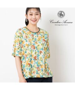 〔Cavaliere Azzurro〕アートフラワーTシャツ