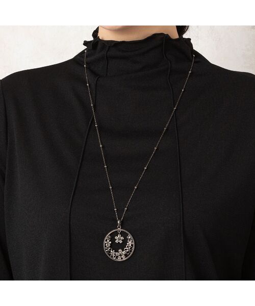 missel/ミゼール サークルフラワーネックレス ブラック F missel/ミゼール サークルフラワーネックレス ブラック F