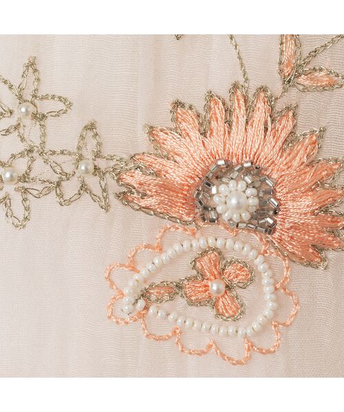 ビーズフラワー刺繍ストール （マフラー・ショール・スヌード