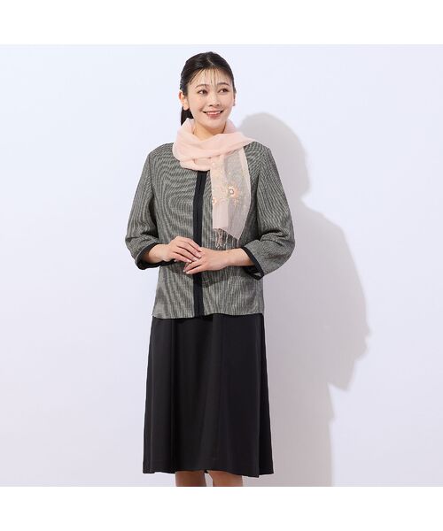 ビーズフラワー刺繍ストール （マフラー・ショール・スヌード