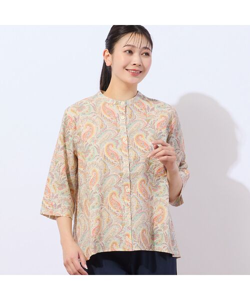 missel / ミゼール シャツ・ブラウス | 【洗える・綿100%】リバティプリント Aラインシャツ | 詳細1