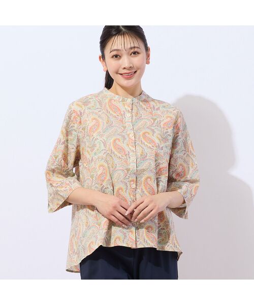 missel / ミゼール シャツ・ブラウス | 【洗える・綿100%】リバティプリント Aラインシャツ | 詳細4