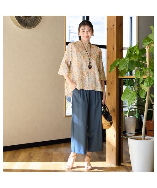 missel / ミゼール シャツ・ブラウス | 【洗える・綿100%】リバティプリント Aラインシャツ | 詳細6