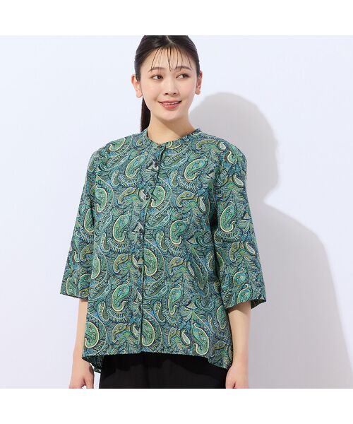 missel / ミゼール シャツ・ブラウス | 【洗える・綿100%】リバティプリント Aラインシャツ | 詳細12