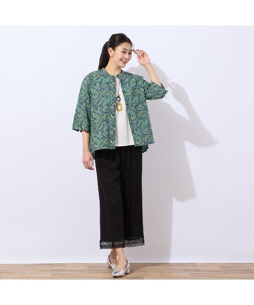 missel / ミゼール シャツ・ブラウス | 【洗える・綿100%】リバティプリント Aラインシャツ | 詳細16