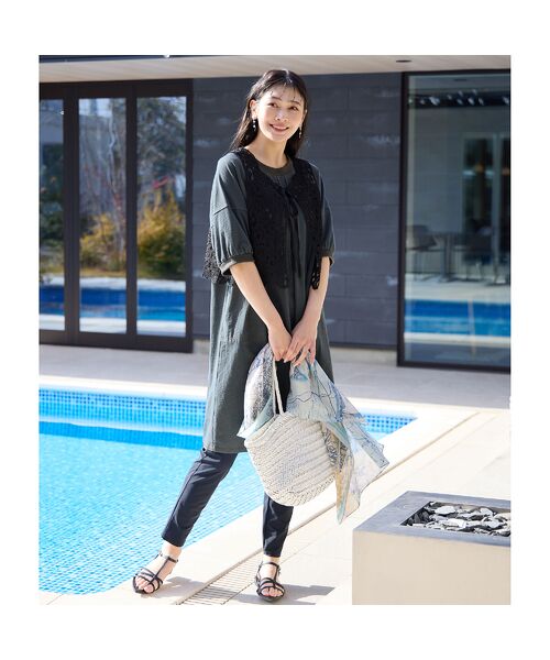 chacoco34★新品 ピンクラテ★ストレッチイ－ジ－パンツ 140 イージーロングパンツ(SS(130-140) ブルー(493)): ジュニア