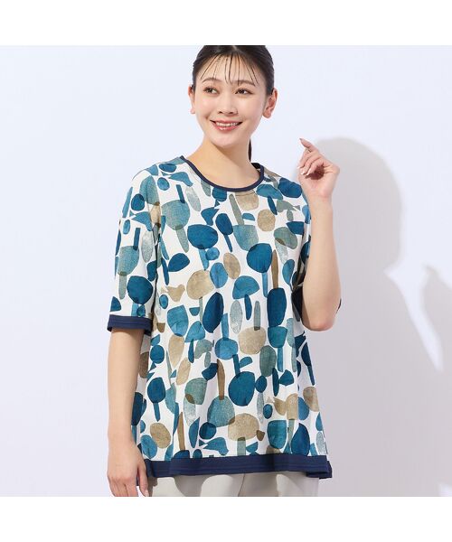 伊太利屋　チュニック　グリーン 新製品 伊太利屋 チュニック グリーン