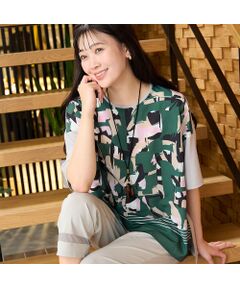 MISSEL - ミゼール missel 快適ポンチ・ボタンデザイントップス （ダークブルー） missel / ミゼール （レディース） トップス | ファッション通販