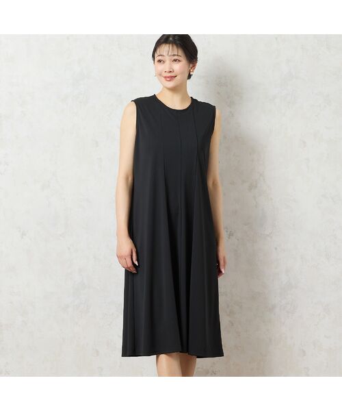missel / ミゼール ミニ丈・ひざ丈ワンピース | 【洗える・イージーケア】ノースリーブ Aラインワンピース | 詳細1