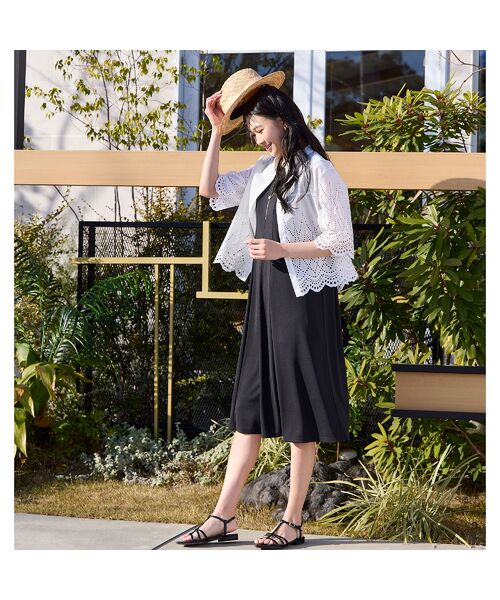 missel / ミゼール ミニ丈・ひざ丈ワンピース | 【洗える・イージーケア】ノースリーブ Aラインワンピース | 詳細12