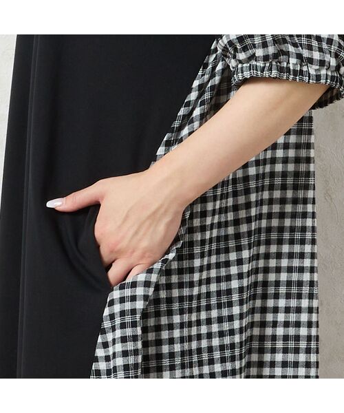 missel / ミゼール ミニ丈・ひざ丈ワンピース | 【人気アイテム・洗える】ギンガムチェック パフスリーブワンピース | 詳細11