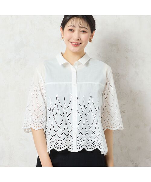 missel / ミゼール シャツ・ブラウス | 【洗える】アイレットレースシャツ | 詳細1