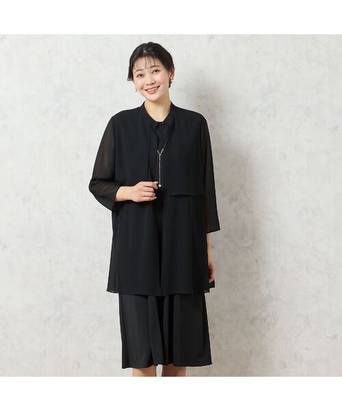 missel / ミゼール シャツ・ブラウス | 【洗える・セットアップ可能・3L/4Lサイズあり】ジョーゼットロングブラウス | 詳細12