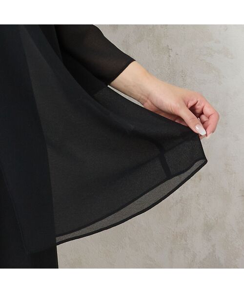 missel / ミゼール シャツ・ブラウス | 【洗える・セットアップ可能・3L/4Lサイズあり】ジョーゼットロングブラウス | 詳細6