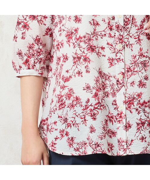 missel / ミゼール シャツ・ブラウス | 【洗える・綿100%】クラシックフラワー フリルシャツ | 詳細3