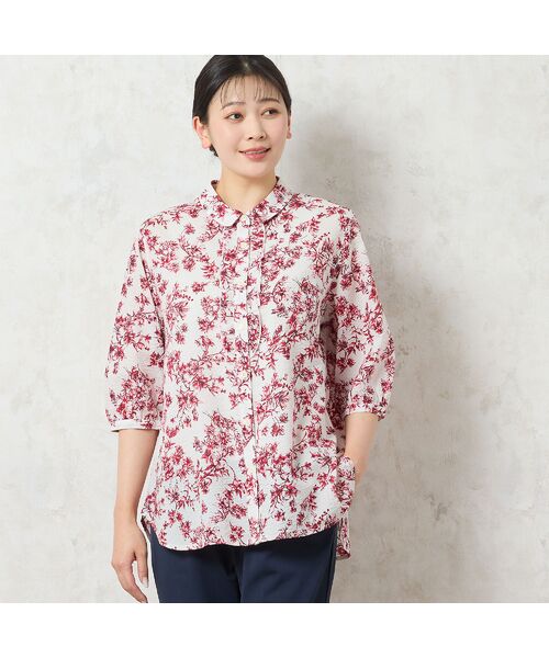 missel / ミゼール シャツ・ブラウス | 【洗える・綿100%】クラシックフラワー フリルシャツ | 詳細5