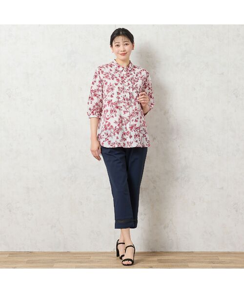 missel / ミゼール シャツ・ブラウス | 【洗える・綿100%】クラシックフラワー フリルシャツ | 詳細6