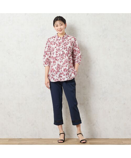 missel / ミゼール シャツ・ブラウス | 【洗える・綿100%】クラシックフラワー フリルシャツ | 詳細8