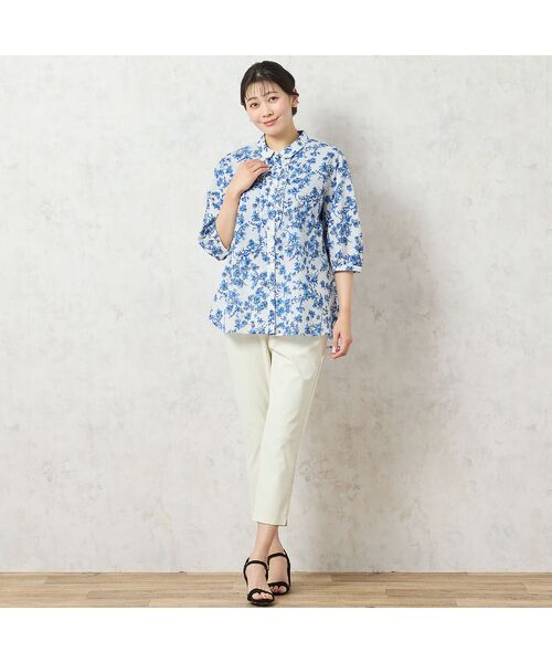 missel / ミゼール シャツ・ブラウス | 【洗える・綿100%】クラシックフラワー フリルシャツ | 詳細18