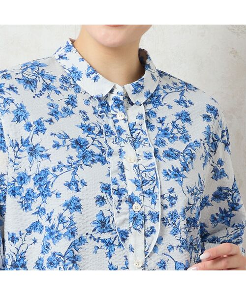 missel / ミゼール シャツ・ブラウス | 【洗える・綿100%】クラシックフラワー フリルシャツ | 詳細12