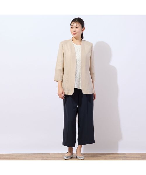 missel / ミゼール ショート・ハーフ・半端丈パンツ | 【人気アイテム・洗える・セットアップ可能】ピンタック入りワイドクロップドパンツ | 詳細10