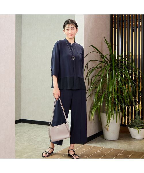 missel / ミゼール ショート・ハーフ・半端丈パンツ | 【人気アイテム・洗える・セットアップ可能】ピンタック入りワイドクロップドパンツ | 詳細11