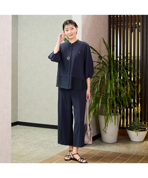 missel / ミゼール ショート・ハーフ・半端丈パンツ | 【人気アイテム・洗える・セットアップ可能】ピンタック入りワイドクロップドパンツ | 詳細12