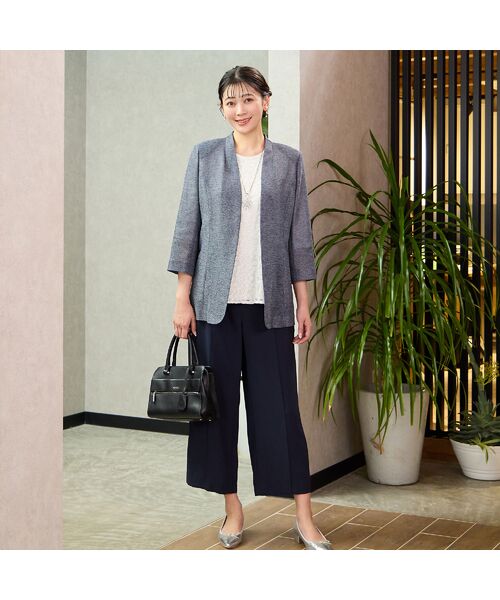 missel / ミゼール ショート・ハーフ・半端丈パンツ | 【人気アイテム・洗える・セットアップ可能】ピンタック入りワイドクロップドパンツ | 詳細14