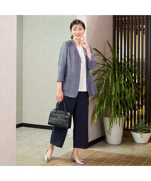 missel / ミゼール ショート・ハーフ・半端丈パンツ | 【人気アイテム・洗える・セットアップ可能】ピンタック入りワイドクロップドパンツ | 詳細15