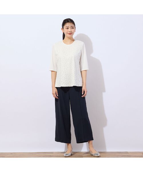 missel / ミゼール ショート・ハーフ・半端丈パンツ | 【人気アイテム・洗える・セットアップ可能】ピンタック入りワイドクロップドパンツ | 詳細5