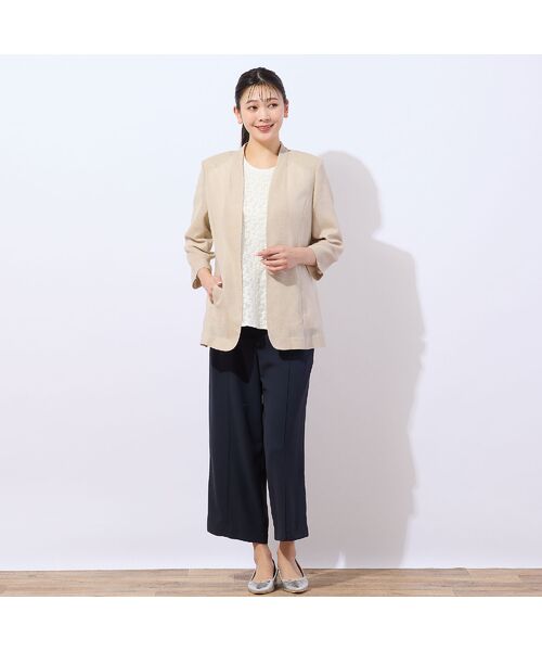 missel / ミゼール ショート・ハーフ・半端丈パンツ | 【人気アイテム・洗える・セットアップ可能】ピンタック入りワイドクロップドパンツ | 詳細8
