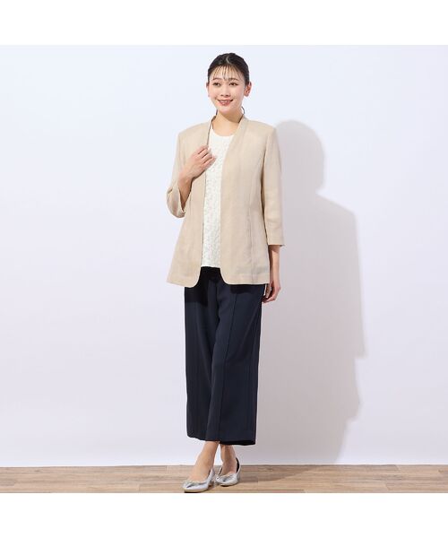 missel / ミゼール ショート・ハーフ・半端丈パンツ | 【人気アイテム・洗える・セットアップ可能】ピンタック入りワイドクロップドパンツ | 詳細9