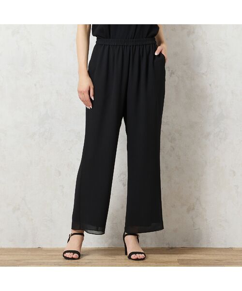 missel / ミゼール その他パンツ | 【洗える・セットアップ可能・3L/4Lサイズあり】ジョーゼットセミワイドパンツ | 詳細1